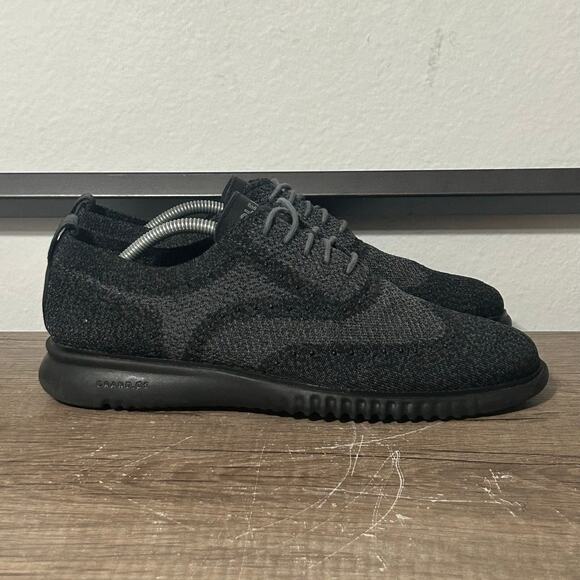 Cole Haan 2.Zerogrand Wingtip Oxfords Men’s Dress Shoes Size 10 Black - Picture 3 of 8